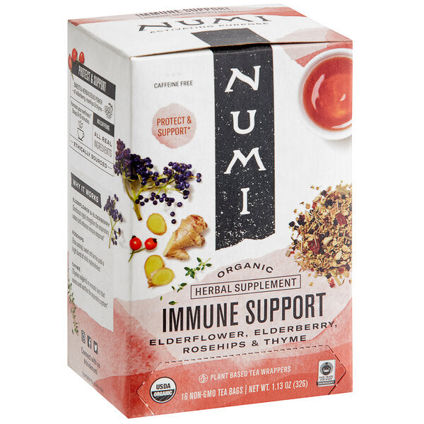 Numi Organic Immune Support Herbal Tea Bags - 16/Box