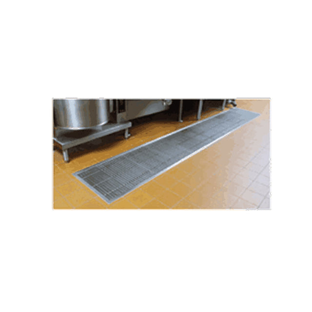 Eagle Group ASFT-1860-SG Floor Trough 18" x 60," Stainless Steel Subway-Style Grating, 6" Deep