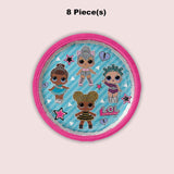 8 Count L.O.L. Surprise Party Paper Dessert Plates Disposable Tableware for Kids Birthday