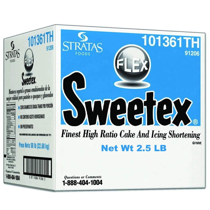 Sweetex 2.5 LB High Ratio Cake & Icing Shortening – Smooth, Trans Fat-Free, Bright Finish