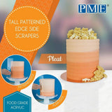 PME Tall Patterned Edge Side Scraper, Pleat