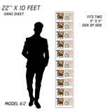 DTF Gang Sheet Builder DTF Transfer Film - Custom Printed Gang Sheet, 22" Width (1 Sheet)