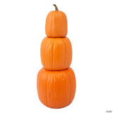 22 3/4" Nested Orange Plastic Pumpkins Halloween Decoration