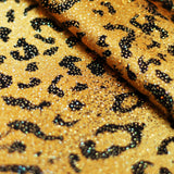 Cheetah Nylon Spandex Fabric - Tan, Brown, Black Cheetah Print, 58-60" Width (1 Yard)