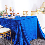 Elegant Seamless Rectangular Ice Crushed Velvet Tablecloth
