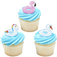 Pool Floaties Summertime Cupcake Toppers Cupcake Cake Decorating Rings 12 set