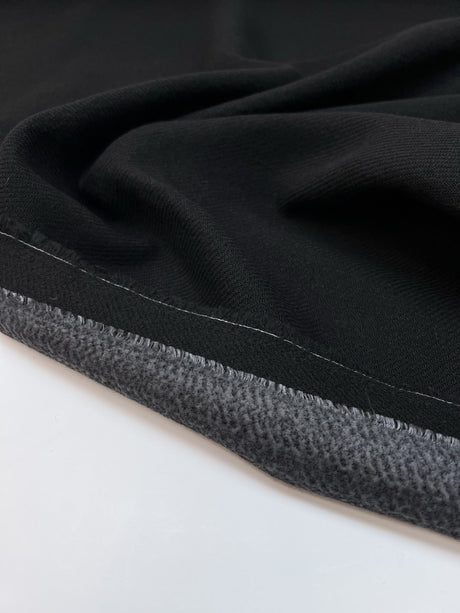 Black Wool Twill Fabric