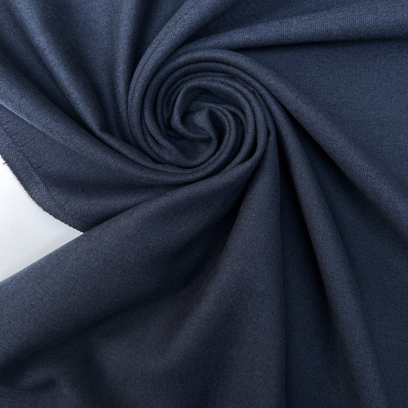 Wool Cotton Casual Fabric Blue Black
