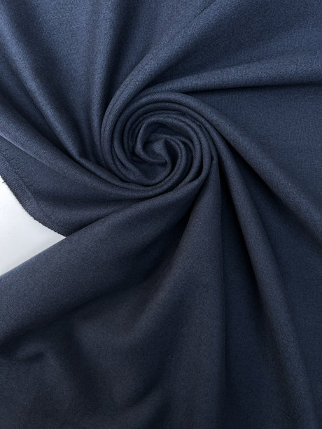 Wool Cotton Casual Fabric Blue Black