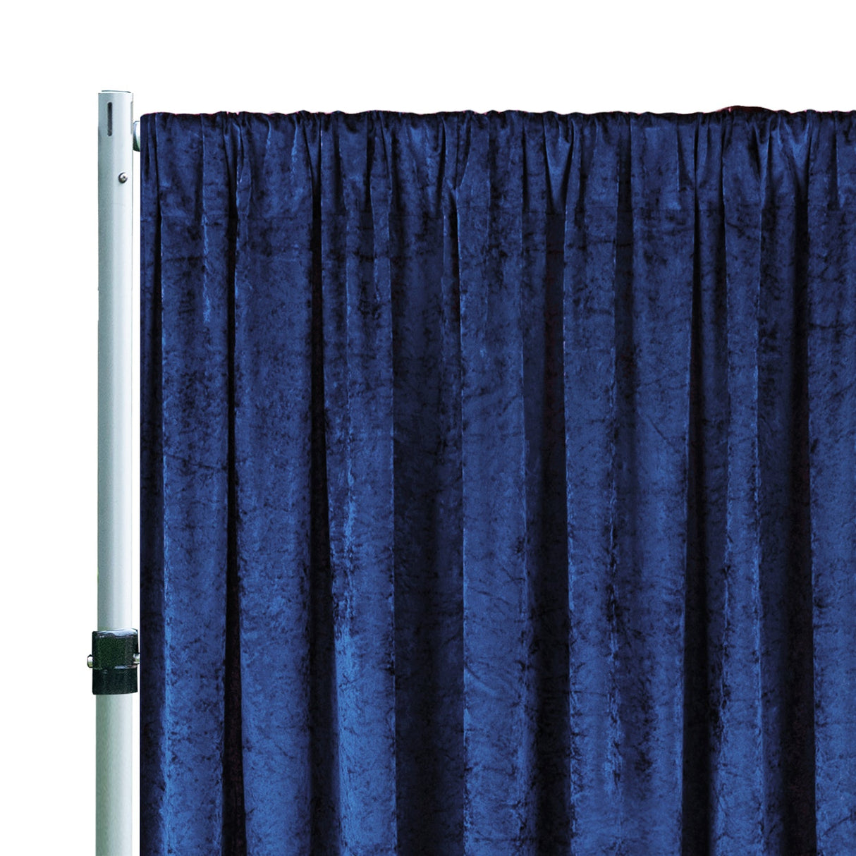 Velvet Backdrop Drape Panel 12 ft x 57 in Navy Blue