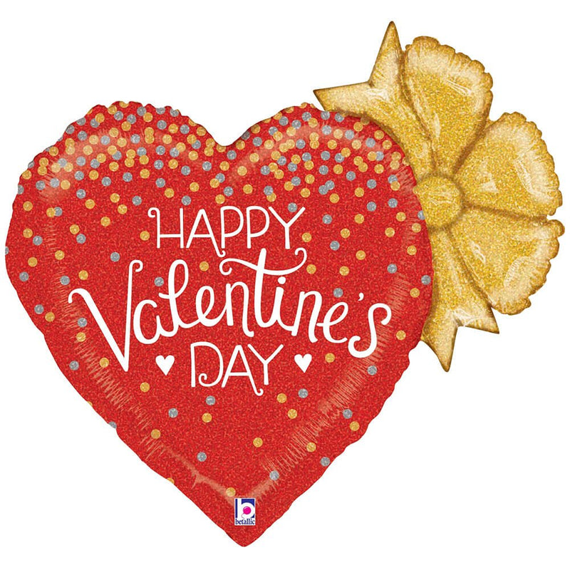 Valentine Heart Holographic Foil Balloon
