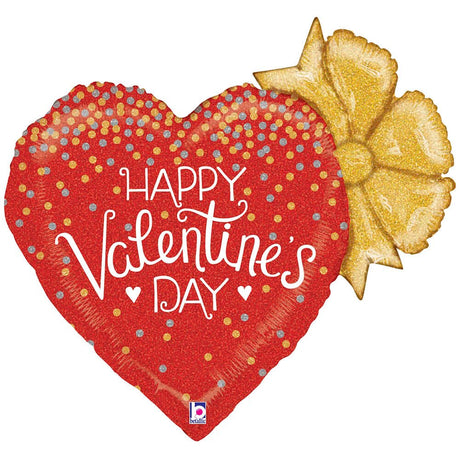 Valentine Heart Holographic Foil Balloon
