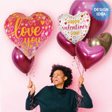 Heart Foil Balloon 23 Inch Ombre Love You