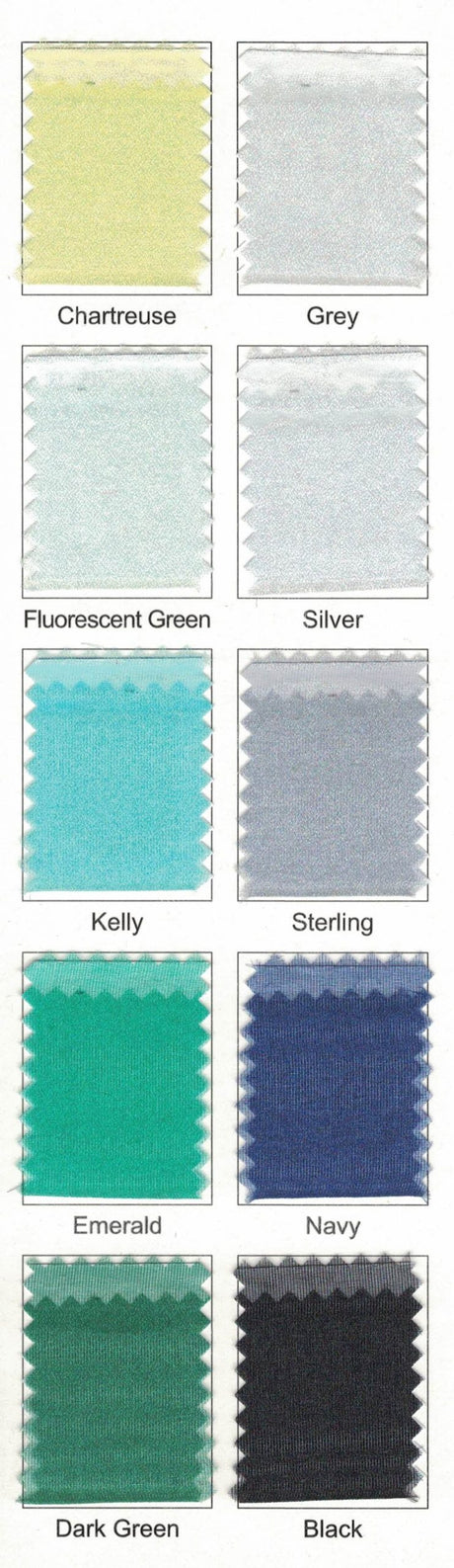 Sparkle Organza Nylon Fabric - Shimmer, 45" Width, Multiple Colors (1 Yard)