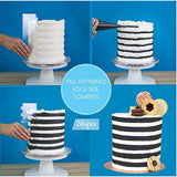 PME Tall Patterned Edge Side Scraper, Stripes