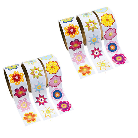 Flower Rolls of Stickers Assortment - 300 Pc.