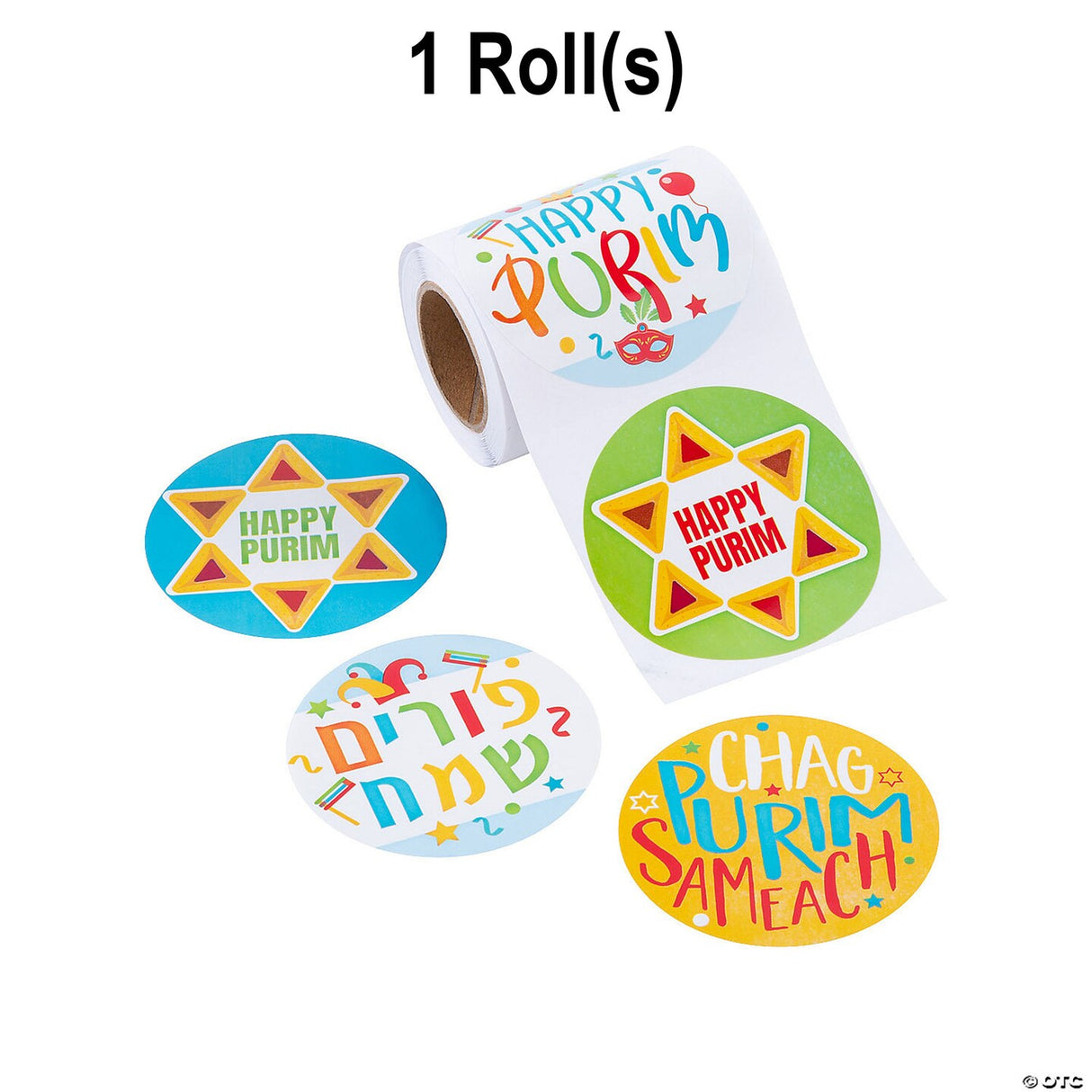 Bulk 100 Pc. Purim Sticker Roll