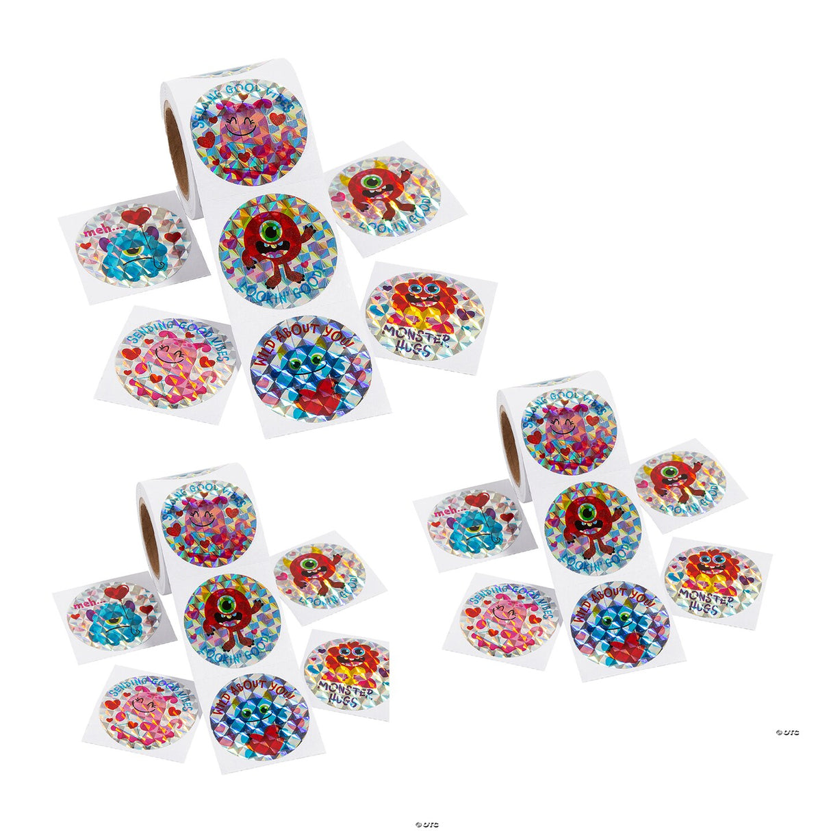 Prism Valentine Monster Sticker Roll - 100 Pc.