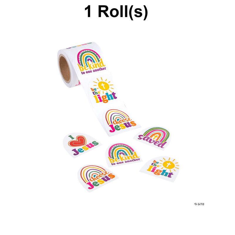1 1/2" Bulk 100 Pc. Be Kind Rainbow Sticker Roll