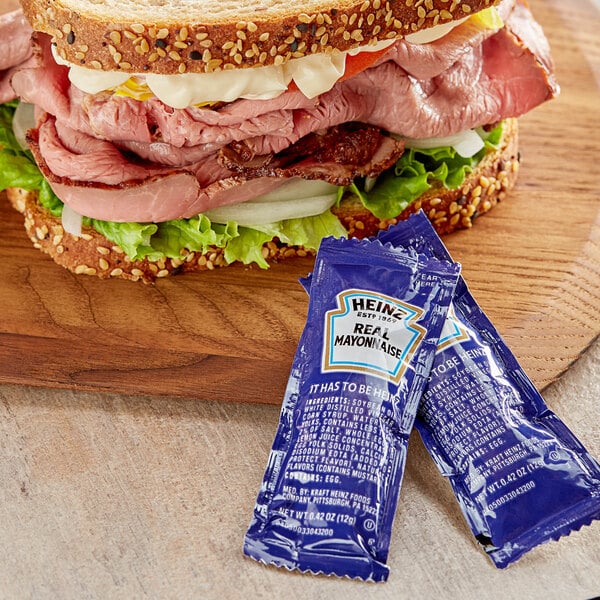 Heinz Real Mayonnaise Packets 12 Gram - 500/Case