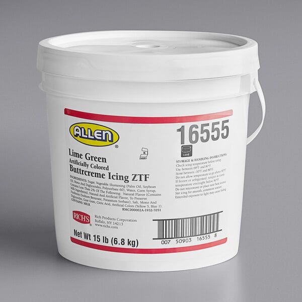 Rich's Allen Lime Green Buttrcreme Icing - 15 lb. Pail