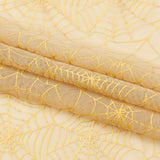Spiderweb Foiled Mesh Spandex Fabric - Black/Silver, 58/60" Width (1 Yard)