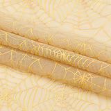 Spiderweb Foiled Mesh Spandex Fabric - Black/Silver, 56/58" Width (1 Yard)