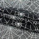 Spiderweb Foiled Mesh Spandex Fabric - Black/Silver, 56/58" Width (1 Yard)