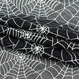 Spiderweb Foiled Mesh Spandex Fabric - Black/Silver, 56/58" Width (1 Yard)