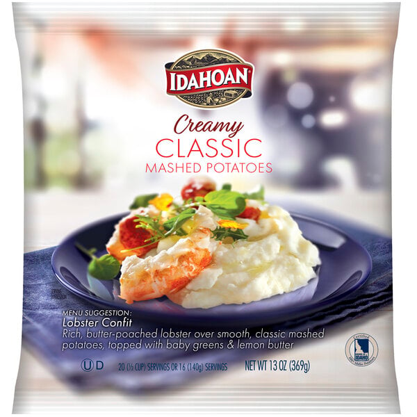 Idahoan Creamy Classic Mashed Potatoes 13 oz. Pouch - 24/Case