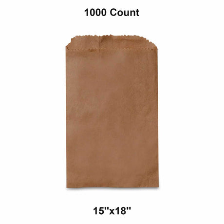 Flat Kraft Paper Bags 15" x 18"