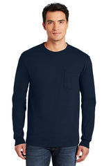 Gildan® Crewneck Ultra Cotton Long Sleeve Pocket T-Shirt