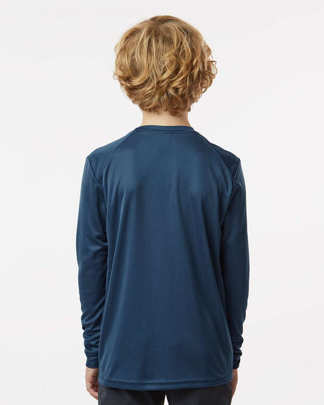 Front view of Paragon Youth Performance Long Sleeve Athletic Tee for outdoor and active wear