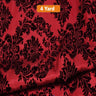 Damask Flocking Taffeta Fabric - 60" Wide for Curtains, Apparel, and Décor
