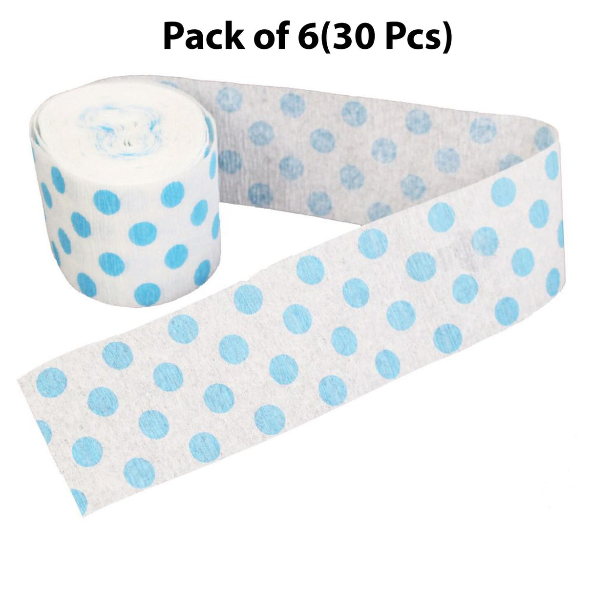 Polka Dot Blue Streamer Roll - 30 feet long by 2 inch wide | premium party streamer