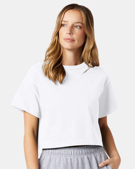 Champion women's heritage cropped cotton jersey T-shirt
