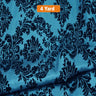 Damask Flocking Taffeta Fabric - 60" Wide for Curtains, Apparel, and Décor