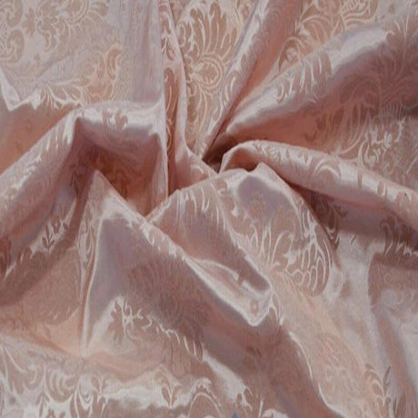 Damask Flocking Taffeta Fabric - 60" Wide for Curtains, Apparel, and Décor