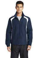 Sport-Tek Men's Colorblock Raglan Jacket popular choice for Man With a stylish and comfortable jacket suitable for various outdoor activities and casual wear