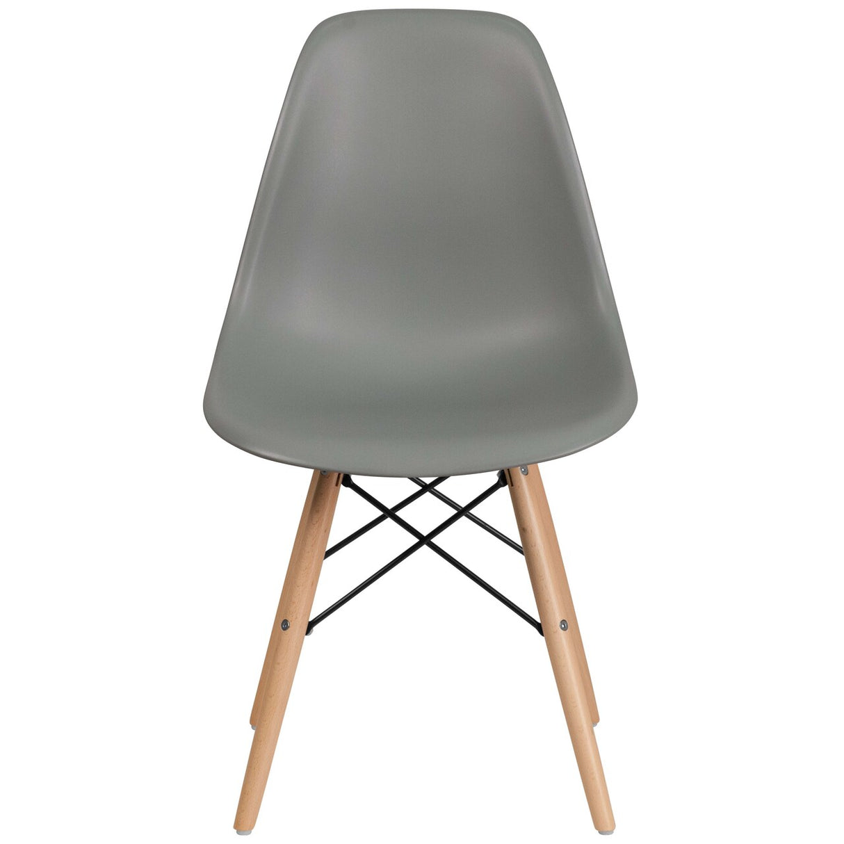 Merrick Lane Elton Series Polypropylene Accent Chair with Metal Braced Wooden Legs