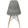 Merrick Lane Elton Series Polypropylene Accent Chair with Metal Braced Wooden Legs