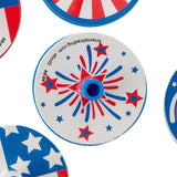 1 1/4" Bulk 144 Pc. Mini Patriotic Red, White & Blue Plastic Spin Tops