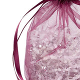 Wide Round Flat Bottom Organza Bags 6 1/2'' x 4'' x 7'' for Gift Bags