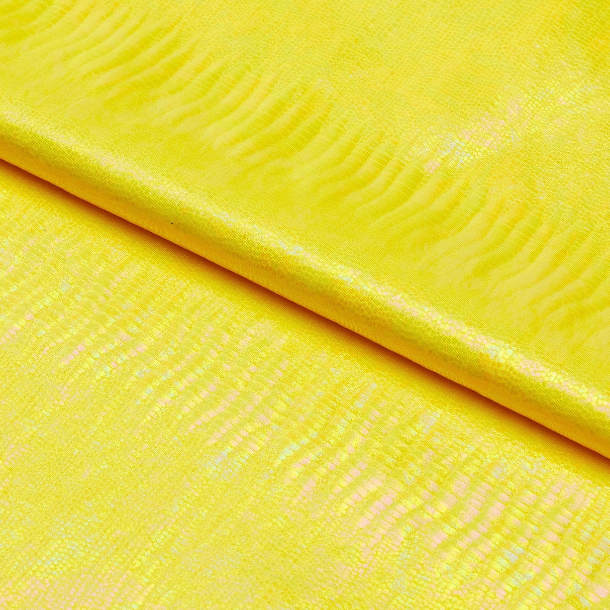 Hologram Spandex Oil Slick Python Fabric