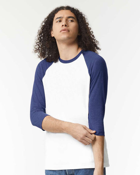 American Apparel® CVC Crewneck Three-Quarter Sleeve Tee