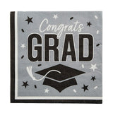 6 1/2" Bulk 50 Count Congrats Grad Party Paper Luncheon Napkins