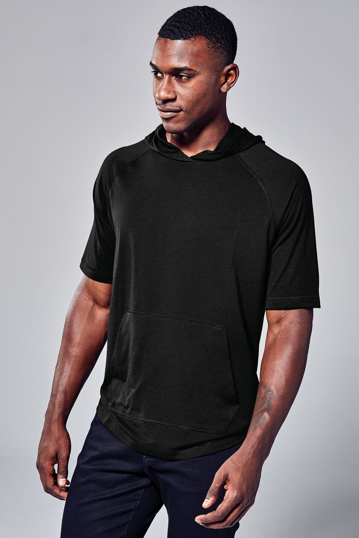 Sport-Tek® Tri-Blend Wicking Short Sleeve Hoodie