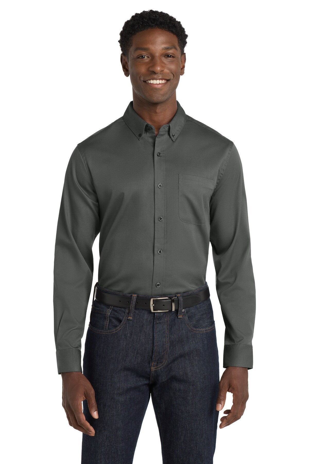Port Authority® Long Sleeve SuperPro React Twill Shirt