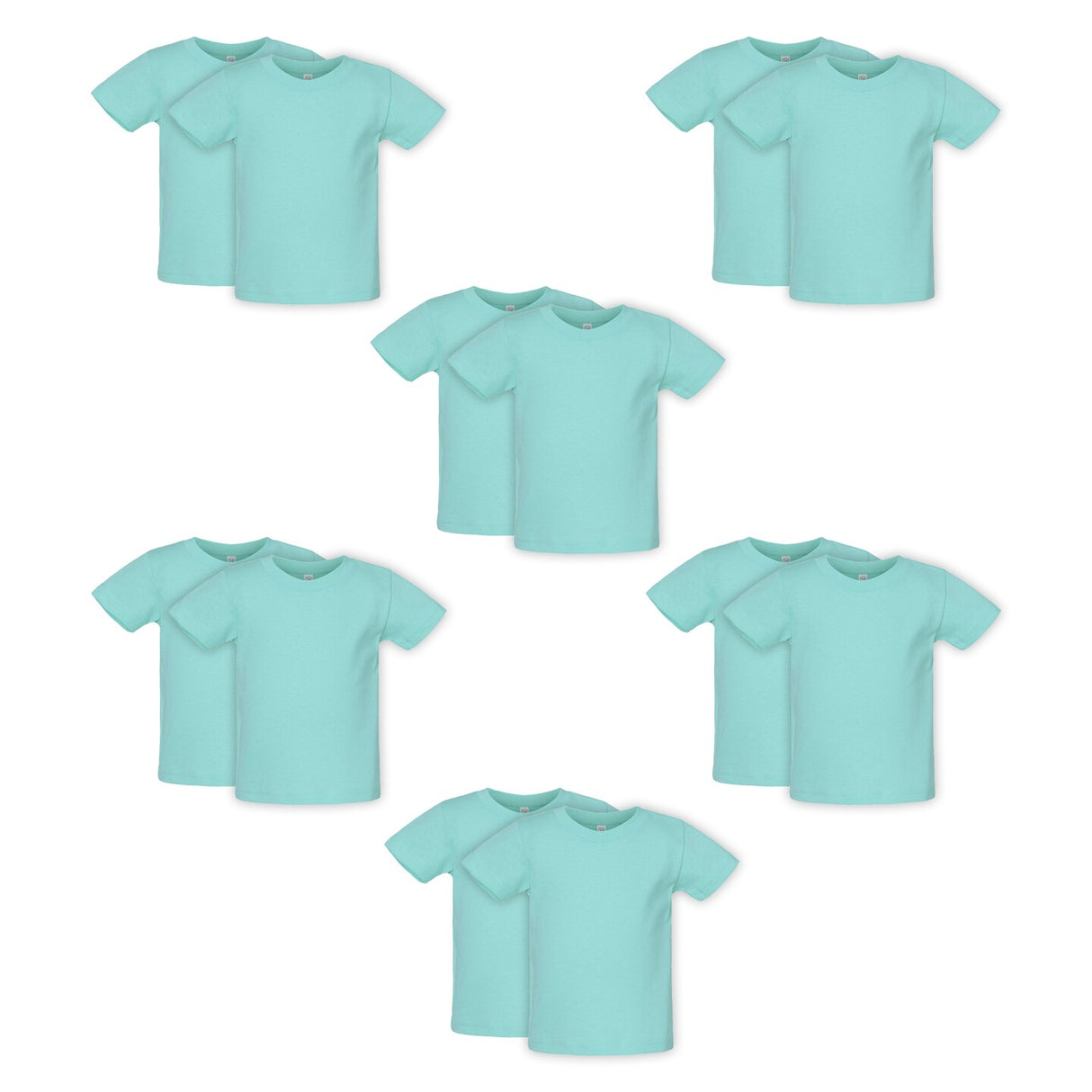 RADYAN® Toddler Fine Jersey Crew Neck Short Sleeve Tee - 3321