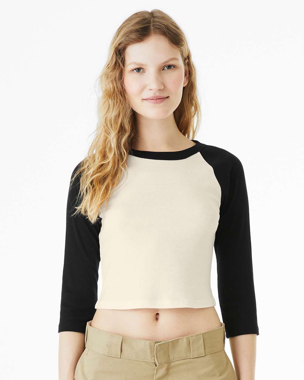 BELLA + CANVAS® Micro 3/4 Raglan Sleeve Baby Tee